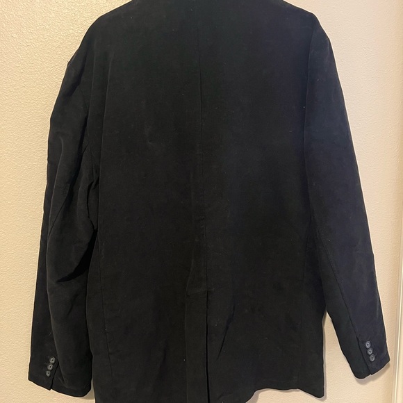 GAP Men's Blazer Black Faux Suede Button Collared Size XXL Jacket Sport Coat - Picture 5 of 5